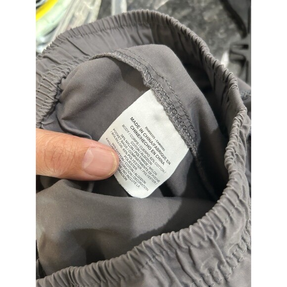 Nike Medium Gray Cotton Nylon Elastic Waist Soft Lined Windbreaker Jogger Pants - Picture 4 of 6